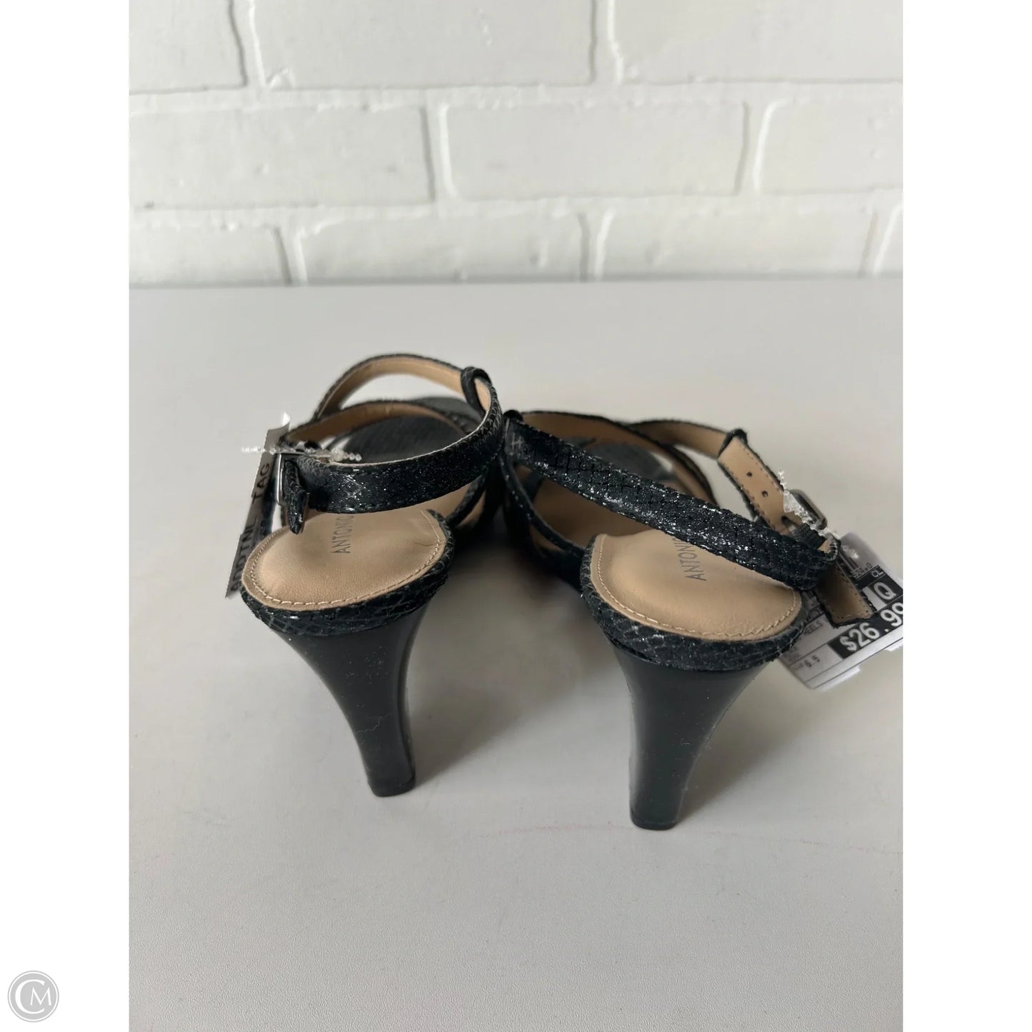 Sandals Heels Wedge By Antonio Melani In Black, Size: 6.5