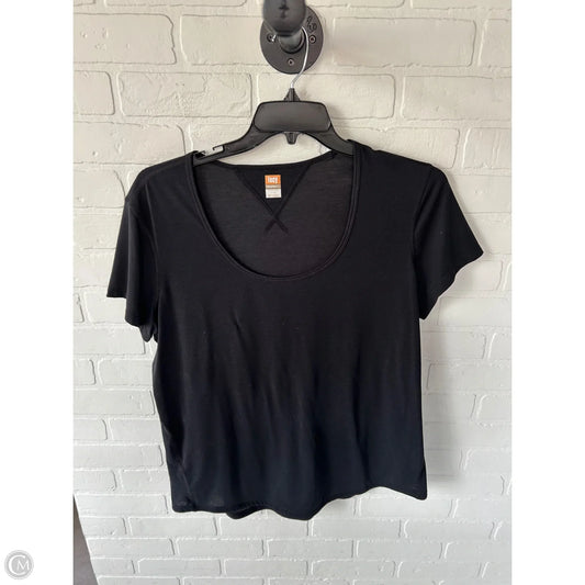 Athletic Top Short Sleeve By Lucy In Black, Size: Xl