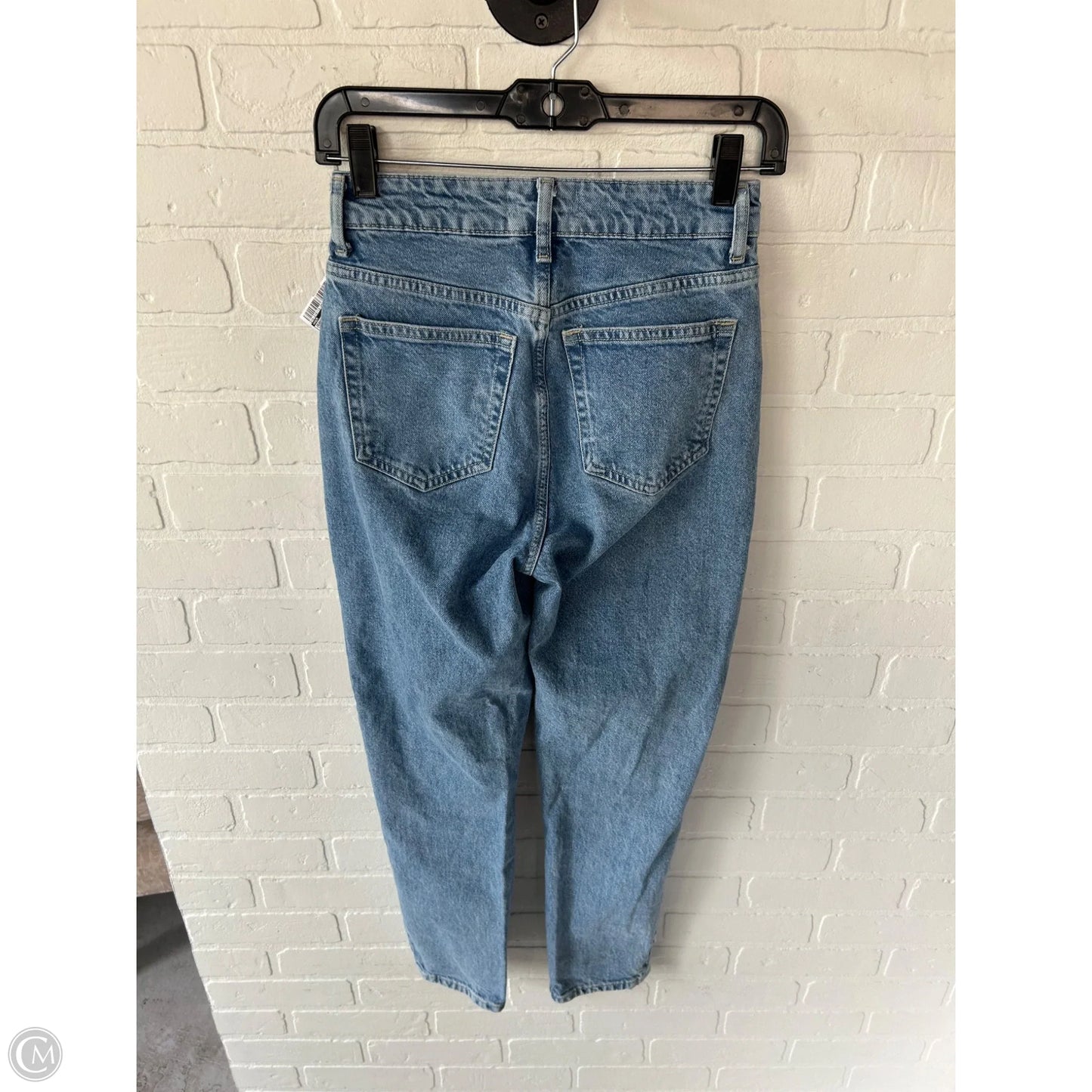 Jeans Straight By H&m In Blue Denim, Size: 2
