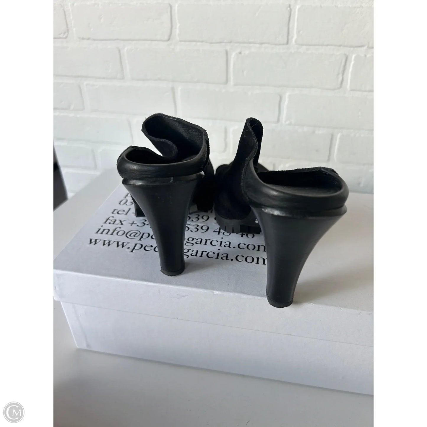 Sandals Heels Block By Cma In Black, Size: 7