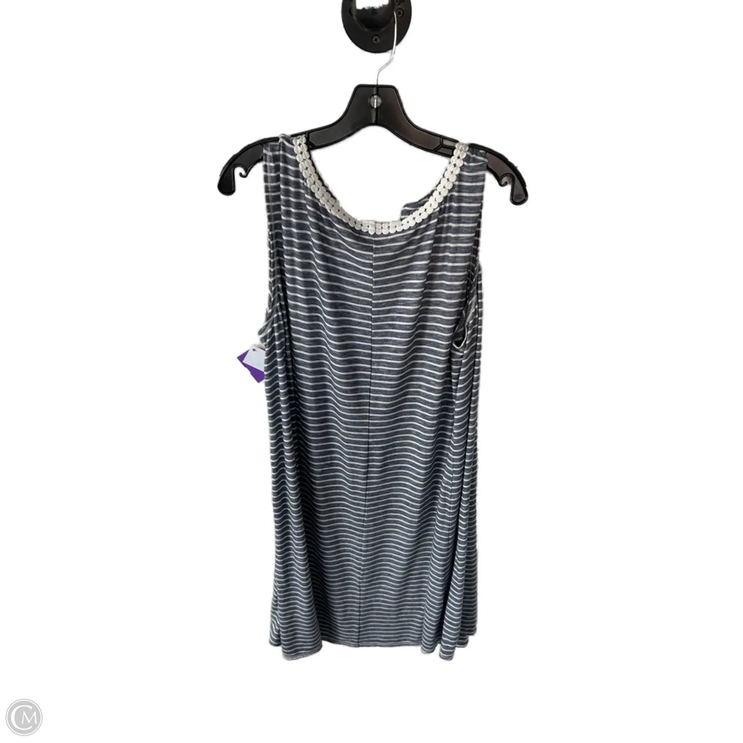 Dress Casual Midi By Max Studio In Blue & White, Size: 2x