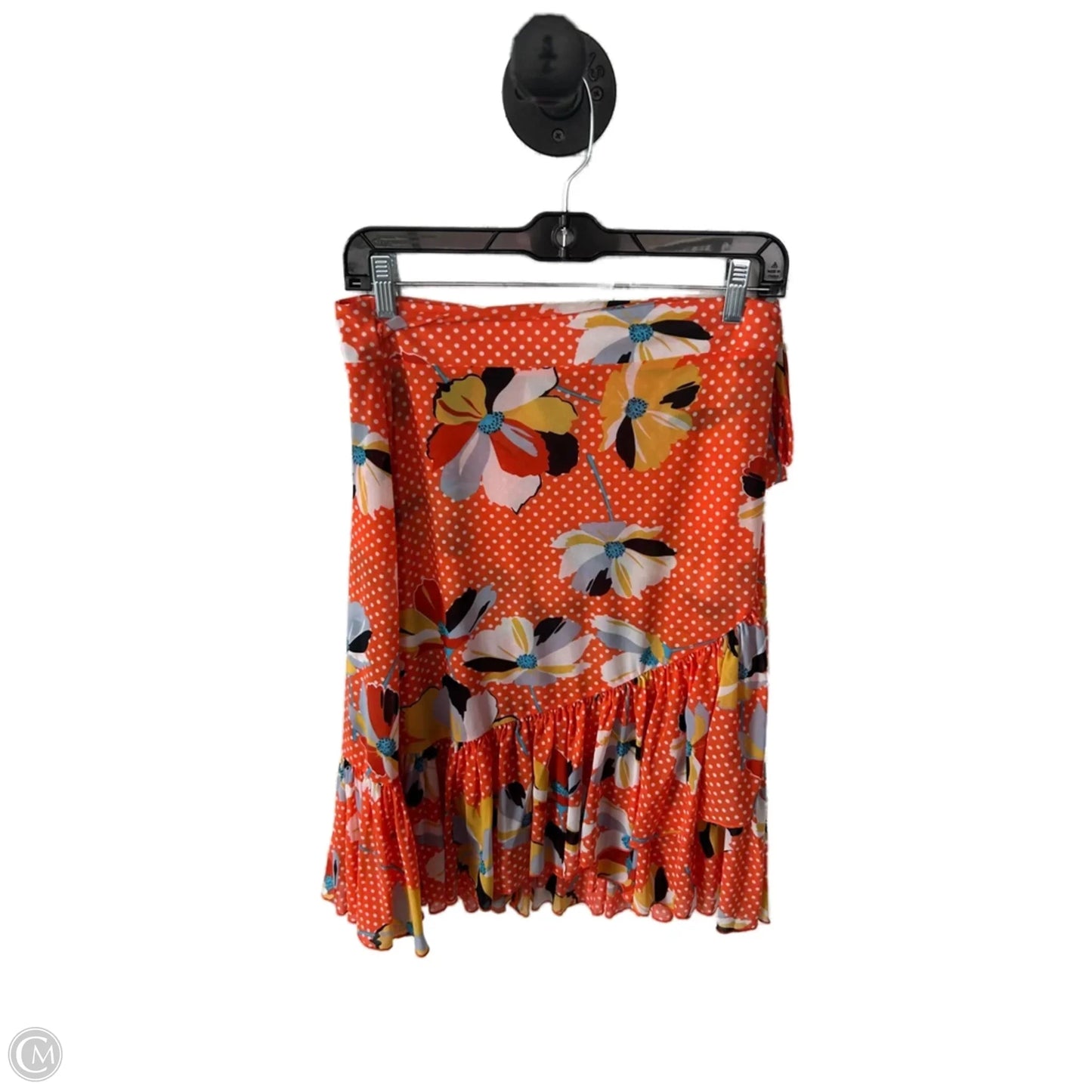 Skirt Mini & Short By Cabi In Orange & White, Size: 8