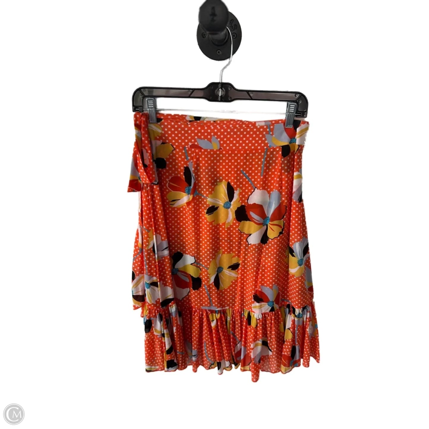 Skirt Mini & Short By Cabi In Orange & White, Size: 8