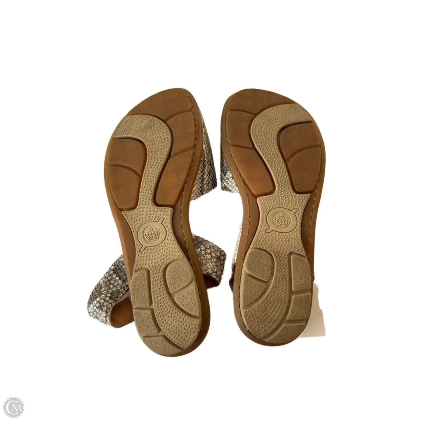 Sandals Flats By Born In Snakeskin Print, Size: 7
