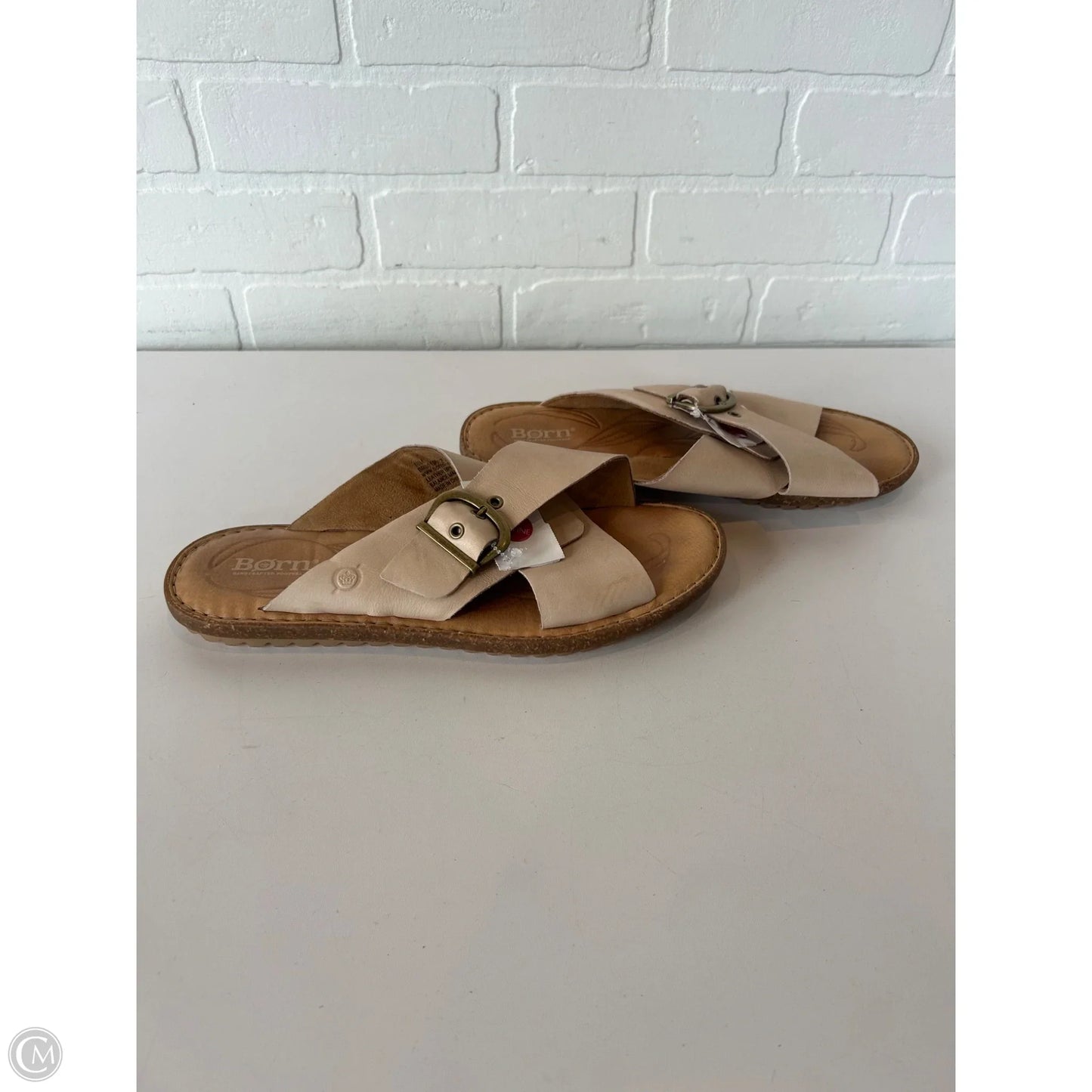 Sandals Flats By Born In Tan, Size: 10