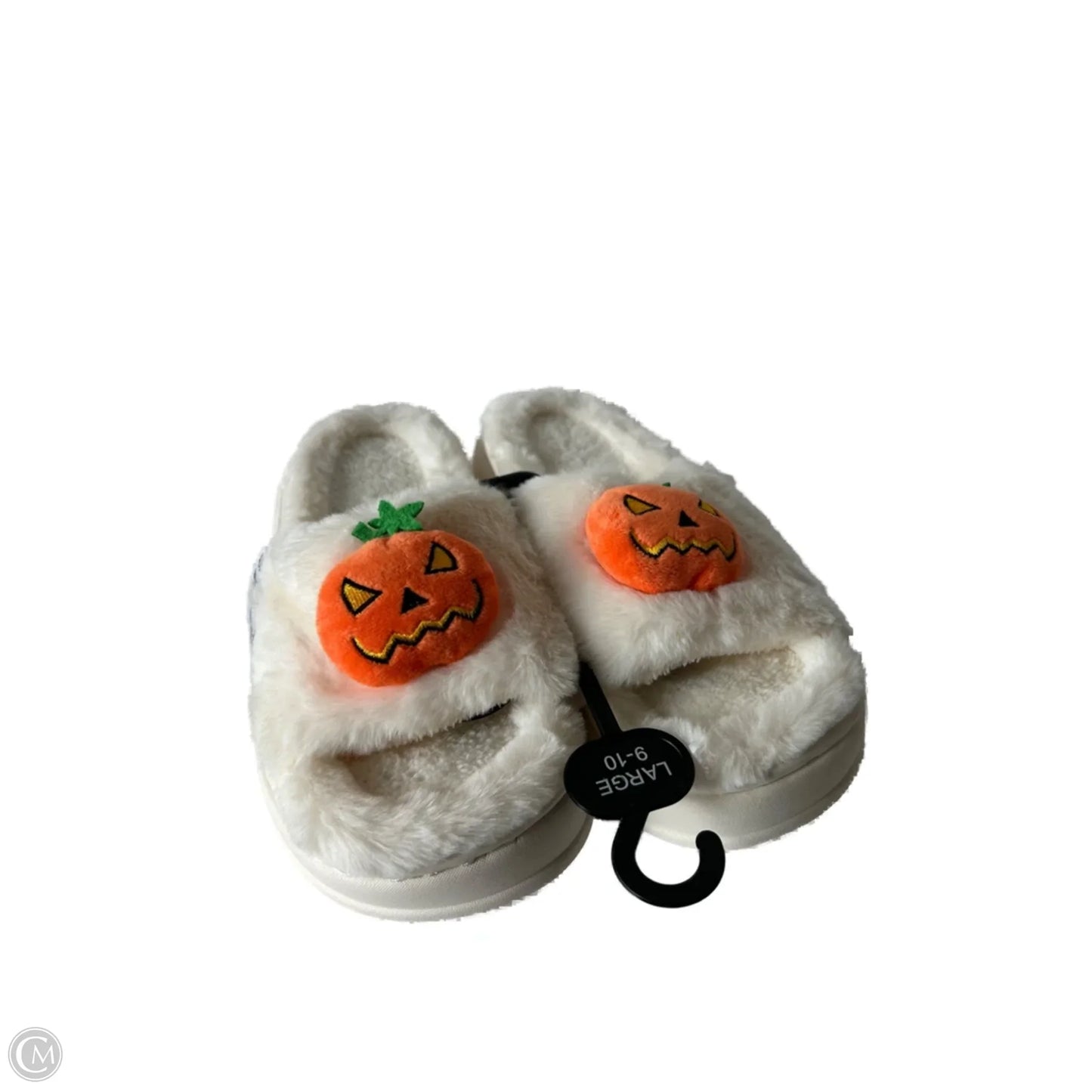 Slippers By Clothes Mentor In Orange & White