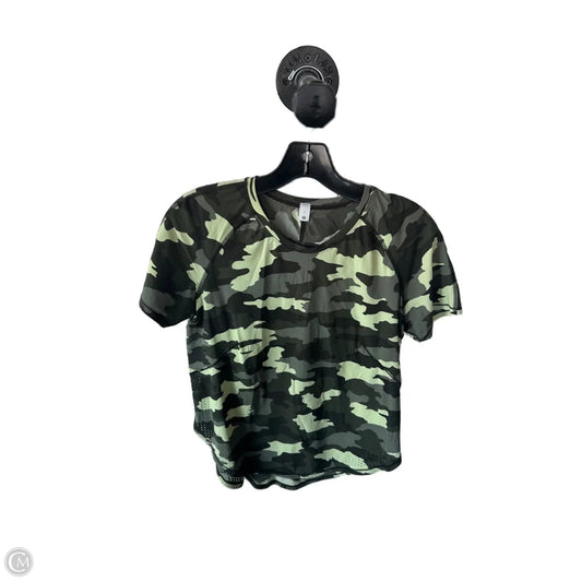 Athletic Top Short Sleeve By Lululemon In Camouflage Print, Size: Xs