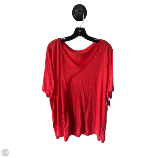 Tunic 3/4 Sleeve By Catherines In Coral, Size: 2x