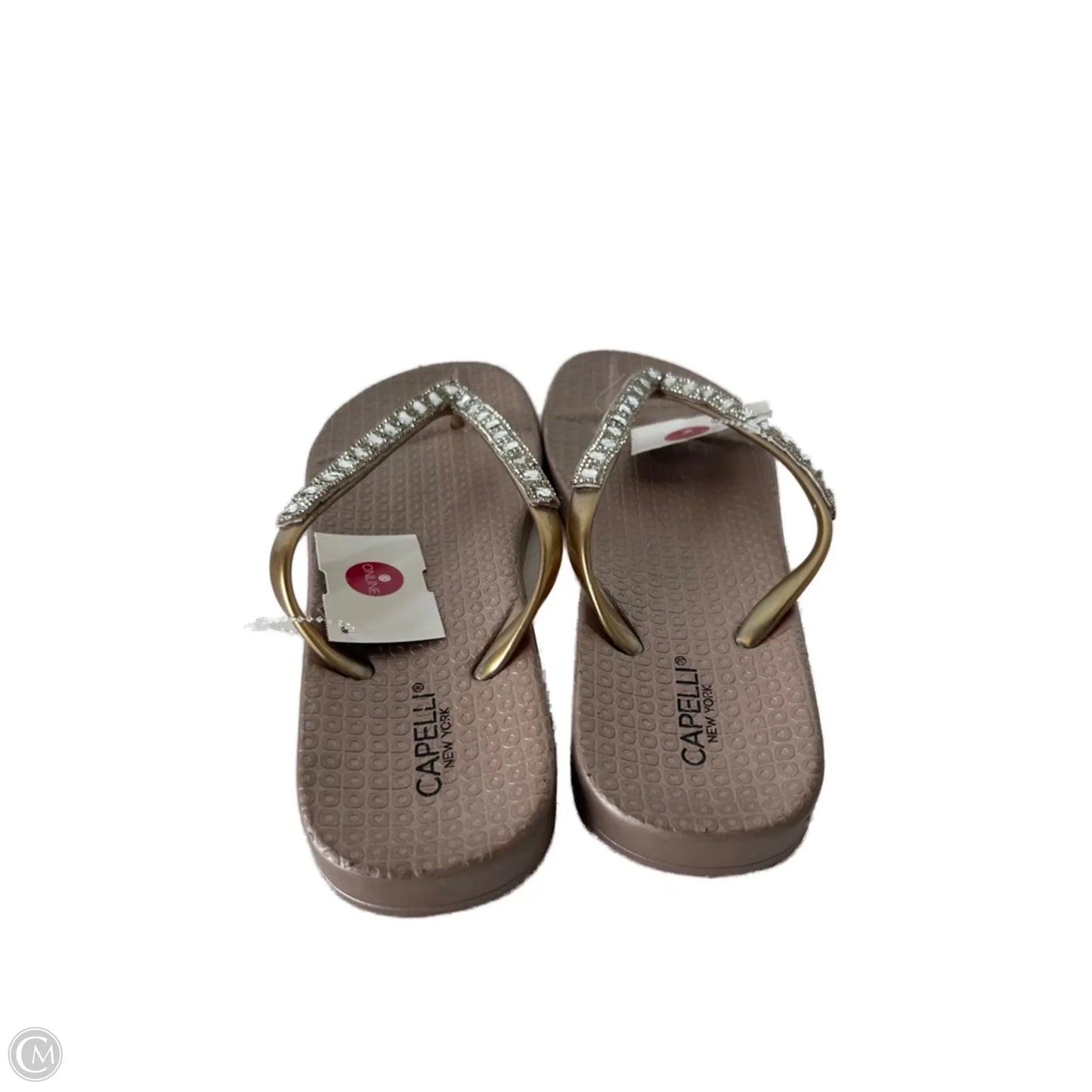 Sandals Flip Flops By Capelli In Taupe, Size: 7