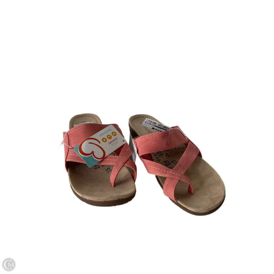 Sandals Heels Wedge By Bare Traps In Peach, Size: 9