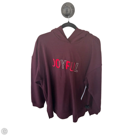 Sweatshirt Hoodie By Lane Bryant In Maroon, Size: 1x