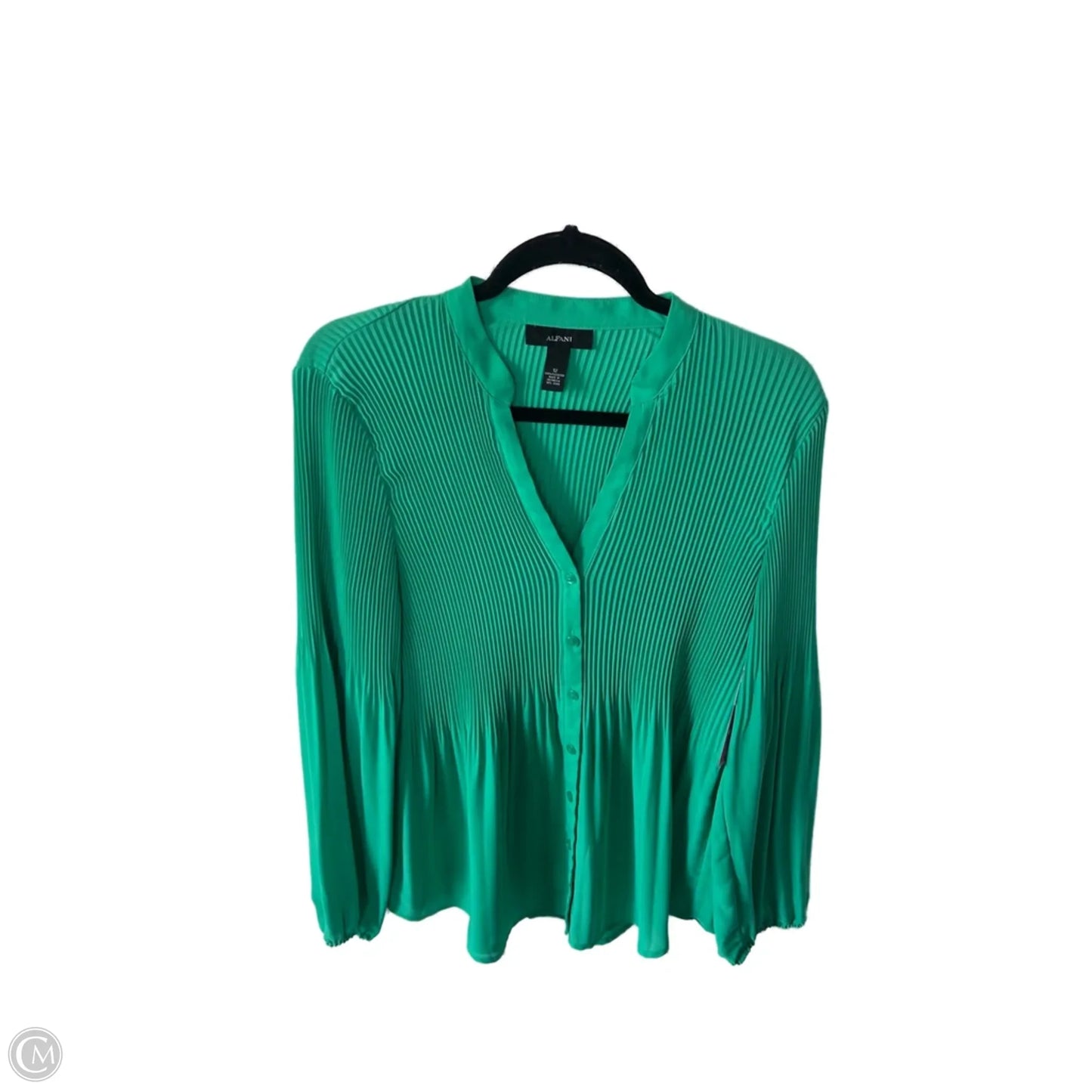 Top Long Sleeve By Alfani In Green, Size: L