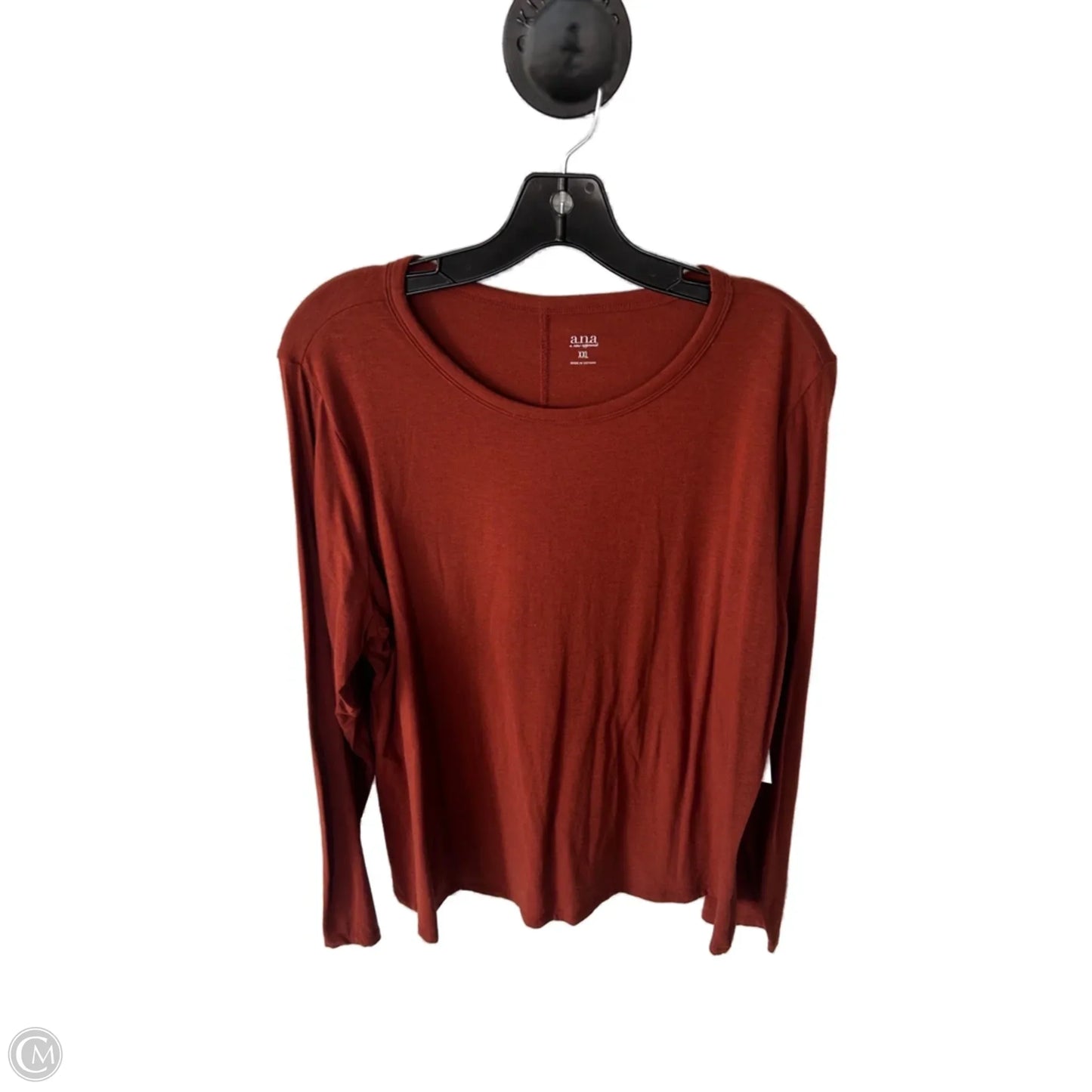 Top Long Sleeve Basic By Ana In Orange, Size: Xxl
