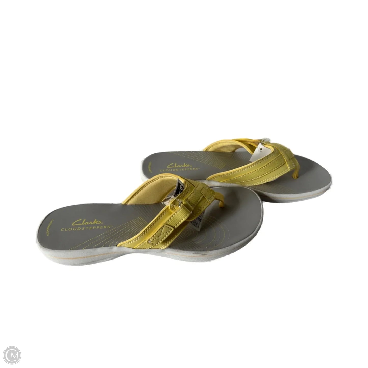 Sandals Flip Flops By Clarks In Yellow, Size: 7