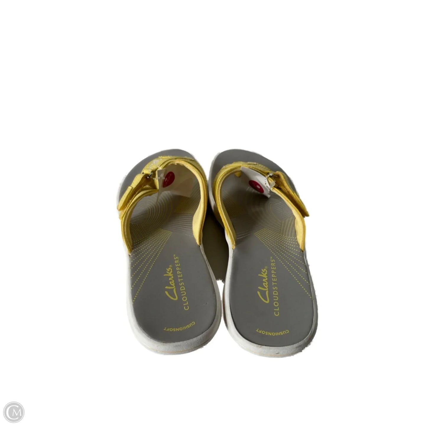 Sandals Flip Flops By Clarks In Yellow, Size: 7