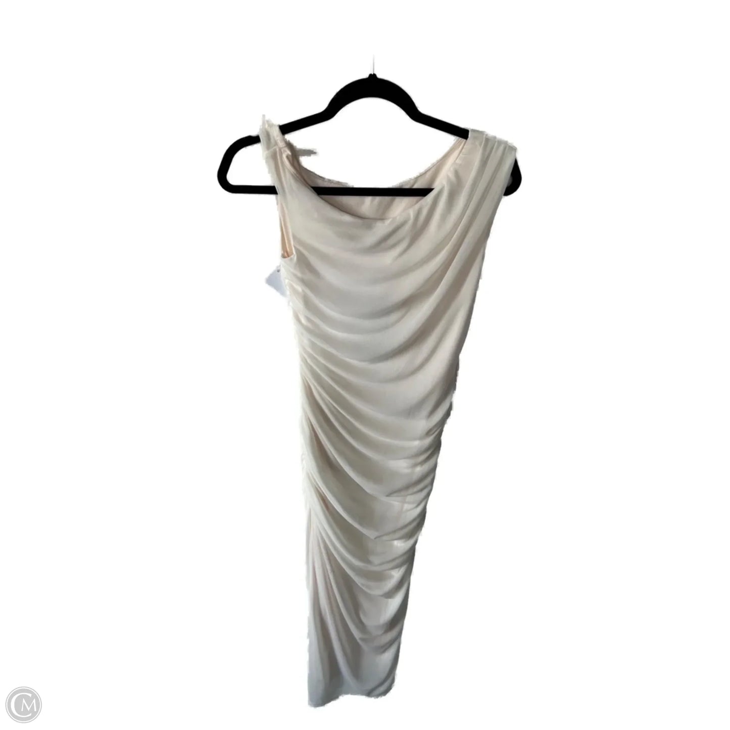 Dress Party Midi By Fashion Nova In Cream, Size: L