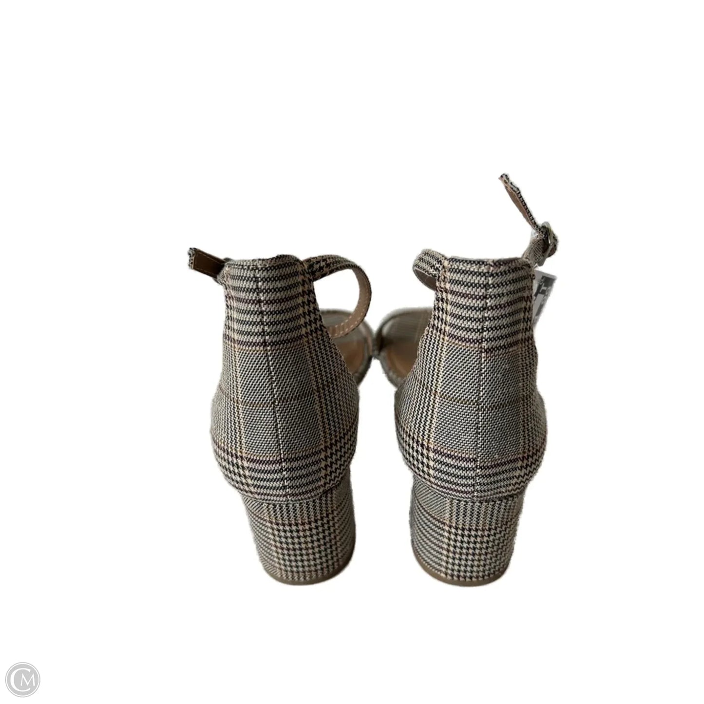 Sandals Heels Block By Steve Madden In Brown & Green, Size: 8