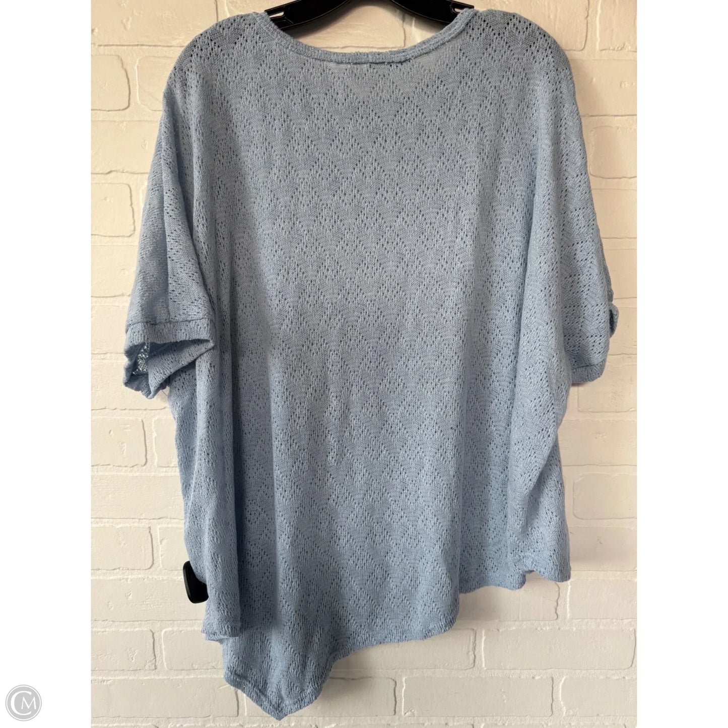 Sweater Short Sleeve By Heimish Usa In Blue, Size: 2x