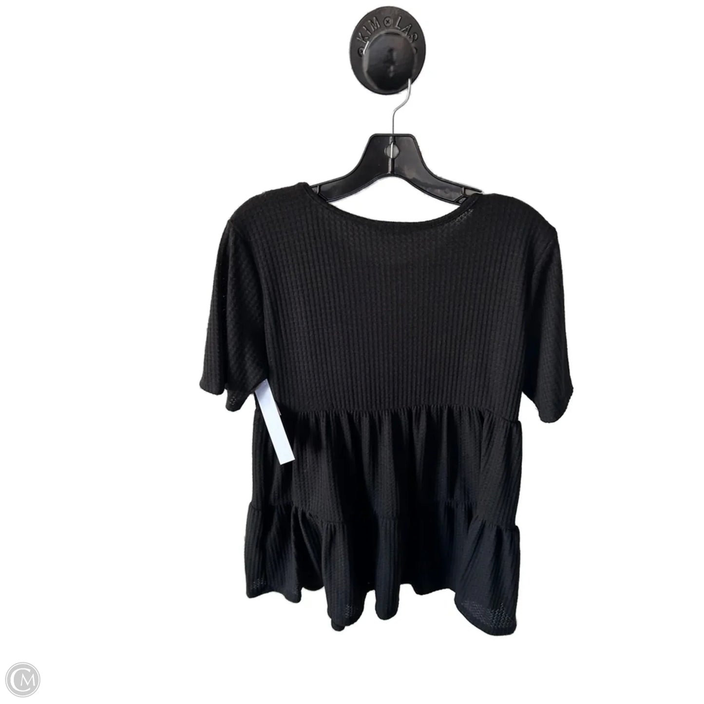 Top Short Sleeve By Clothes Mentor In Black, Size: L