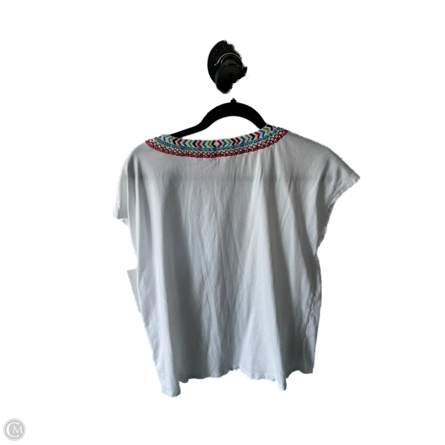 Top Sleeveless By Soft Surroundings In Blue & White, Size: L