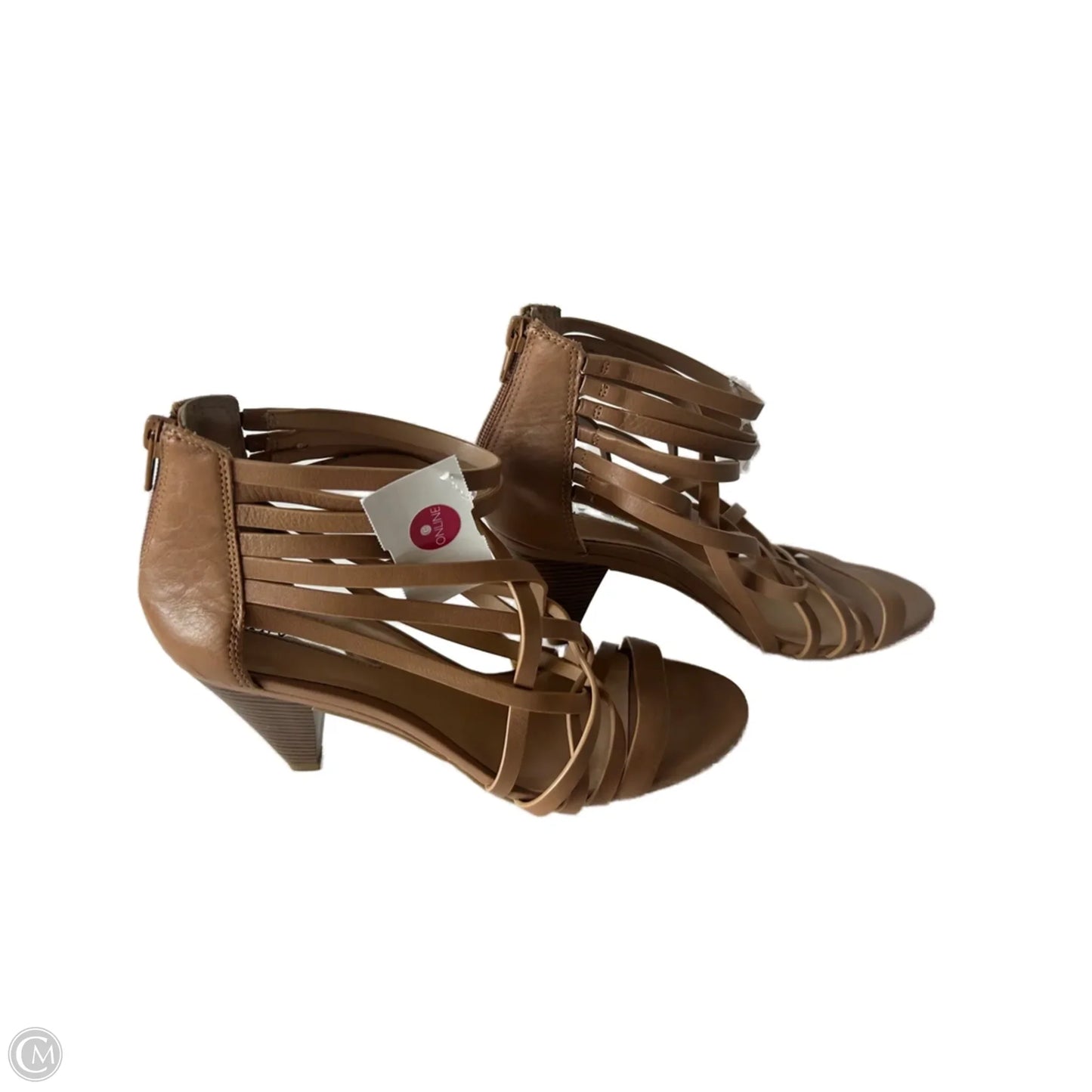 Sandals Heels Block By Inc In Tan, Size: 9