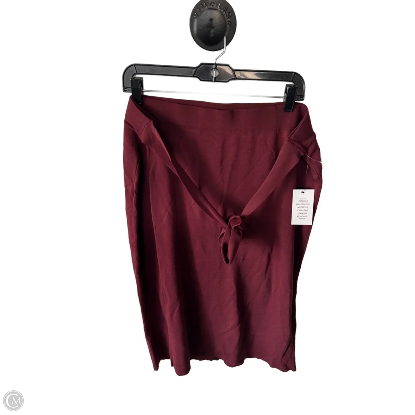 Skirt Midi By Eloquii In Maroon, Size: 18