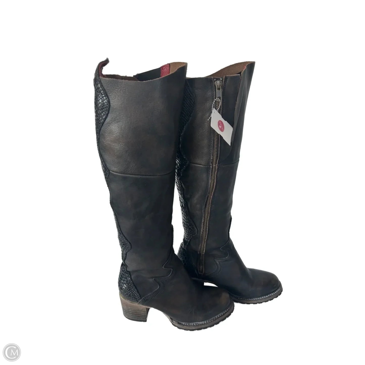 Boots Knee Heels By Freebird In Brown, Size: 7