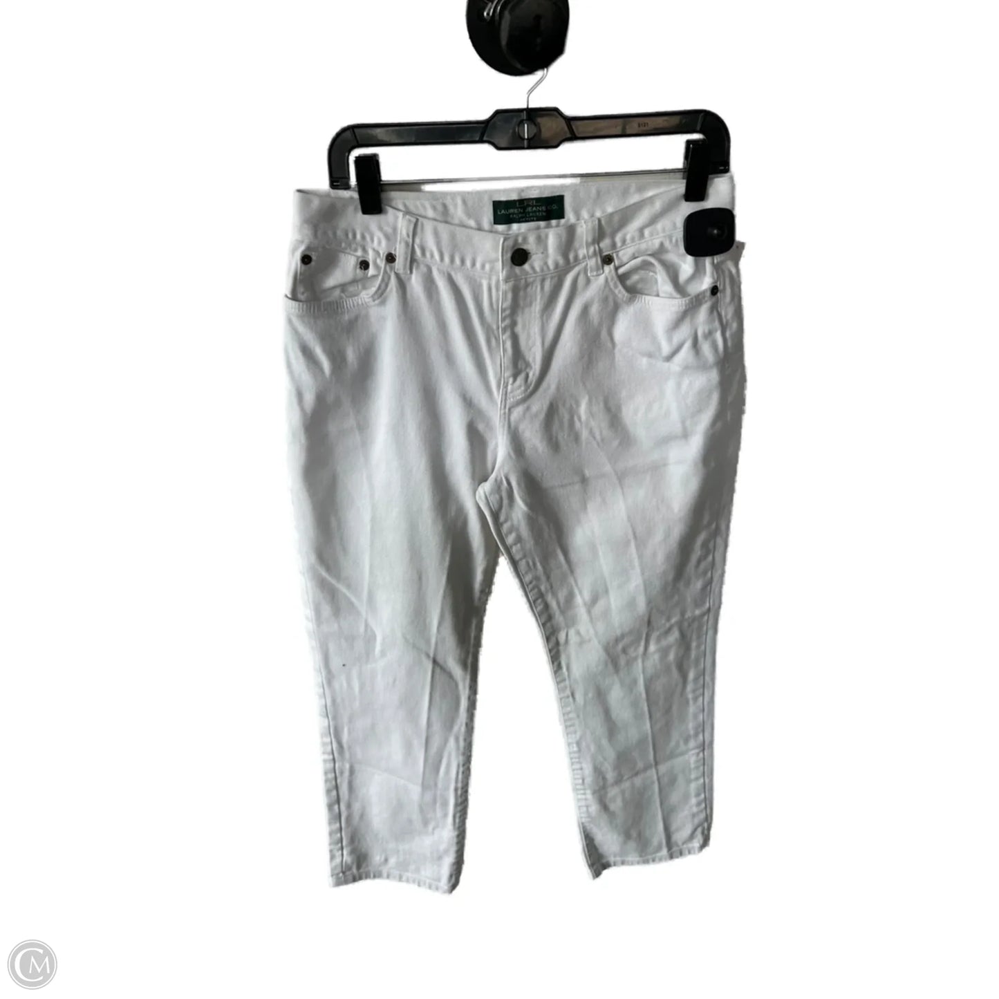 Jeans Straight By Lauren By Ralph Lauren In White Denim, Size: 10p