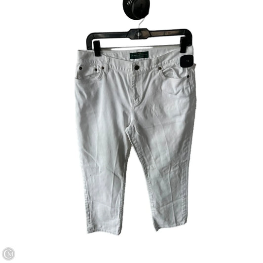 Jeans Straight By Lauren By Ralph Lauren In White Denim, Size: 10p