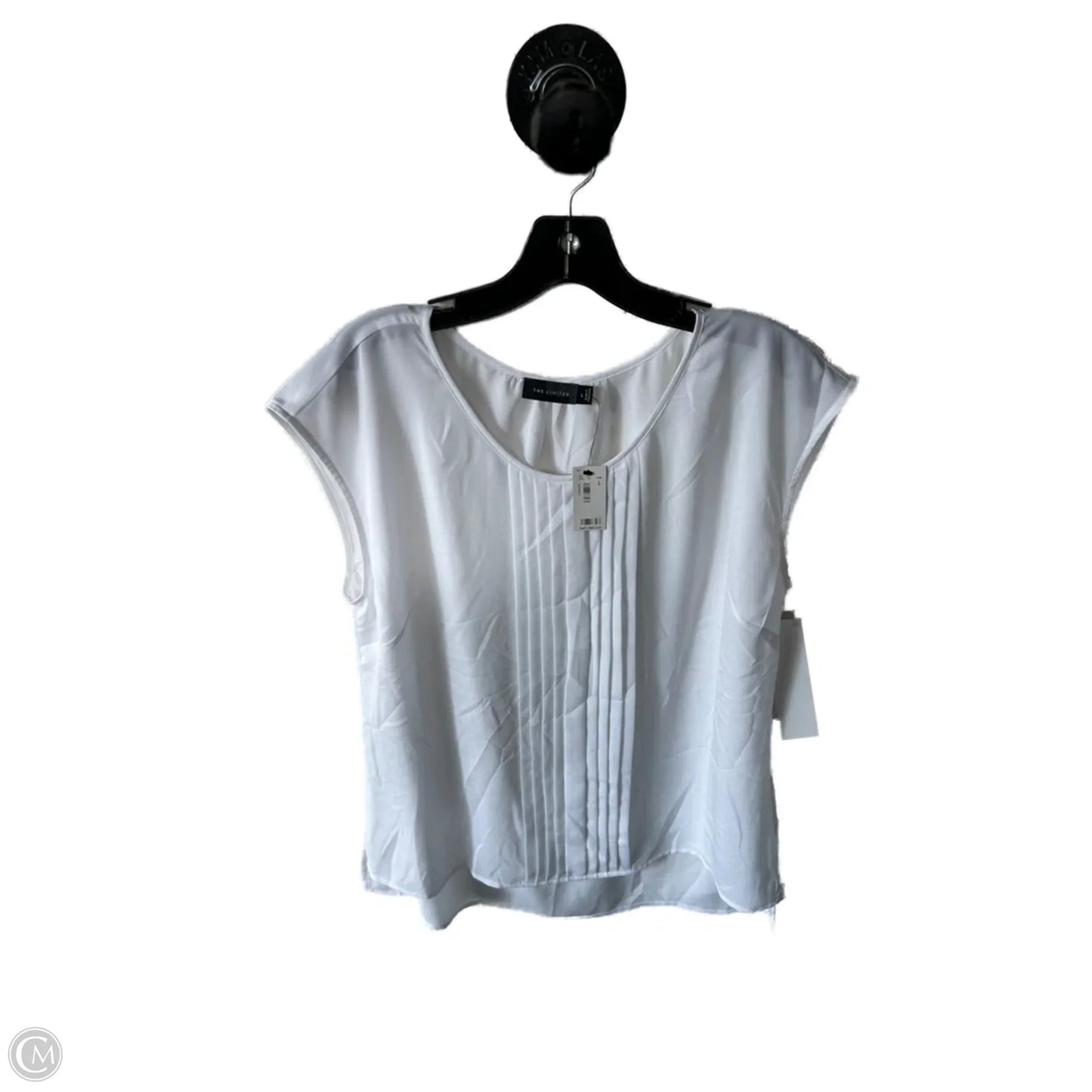 Top Sleeveless By Limited In White, Size: L