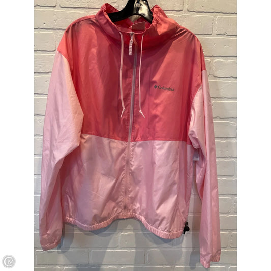 Jacket Windbreaker By Columbia In Pink, Size: Xl