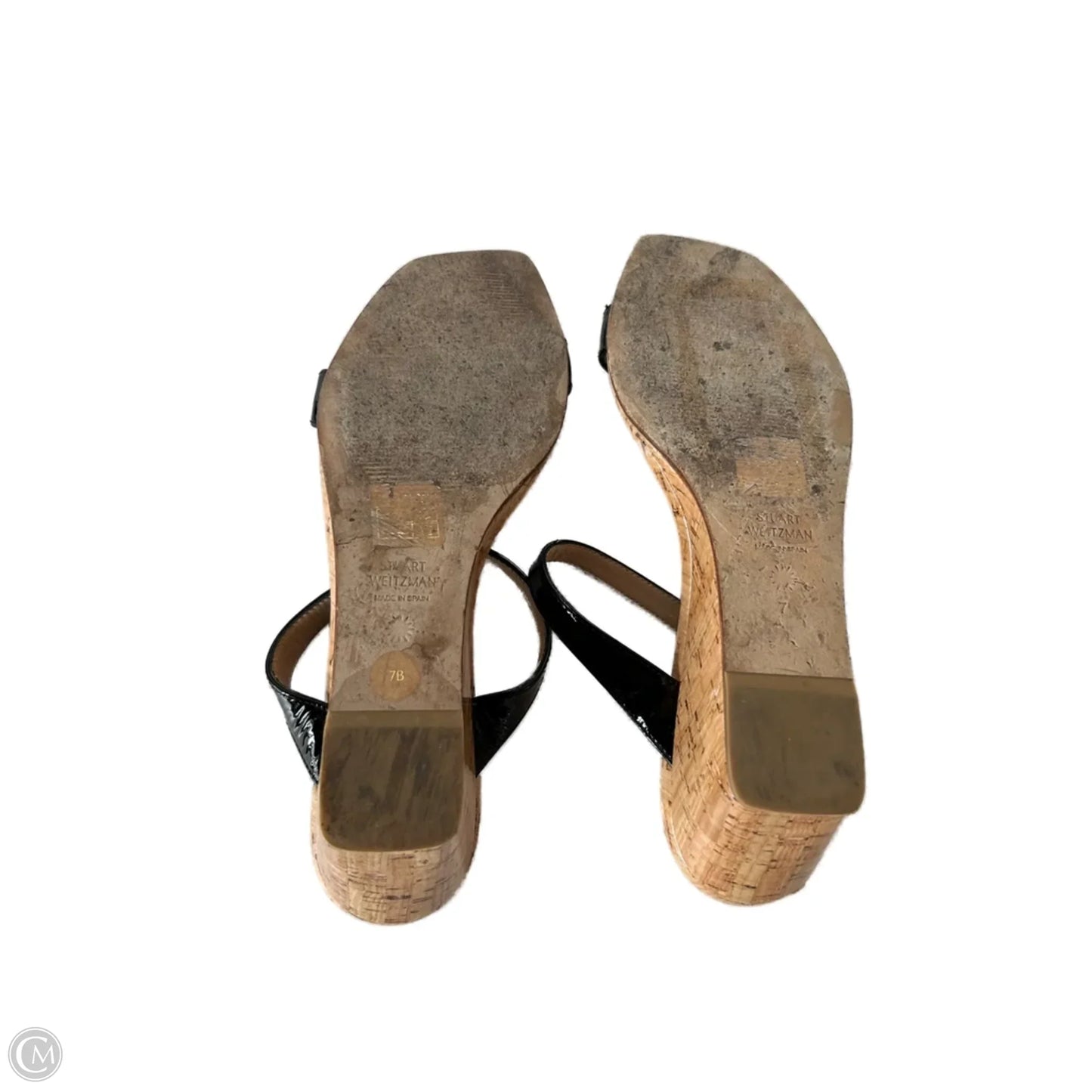 Sandals Designer By Stuart Weitzman In Black & Tan, Size: 7