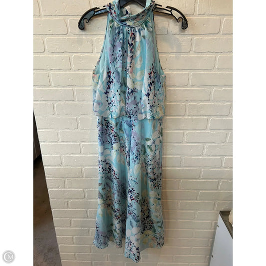 Dress Casual Midi By Adrianna Papell In Blue & White, Size: Xs