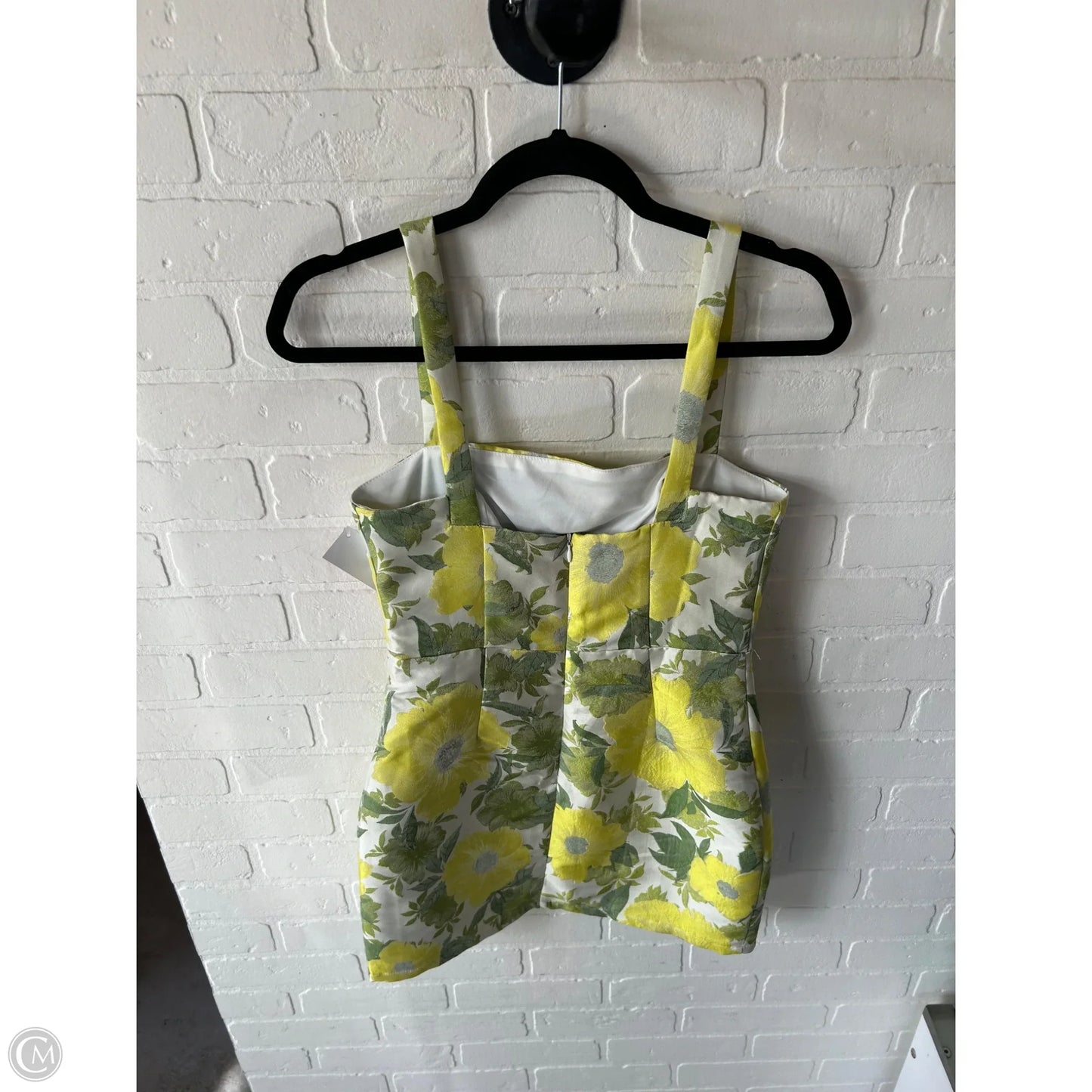 Dress Party Short By Lulus In Green & Yellow, Size: S