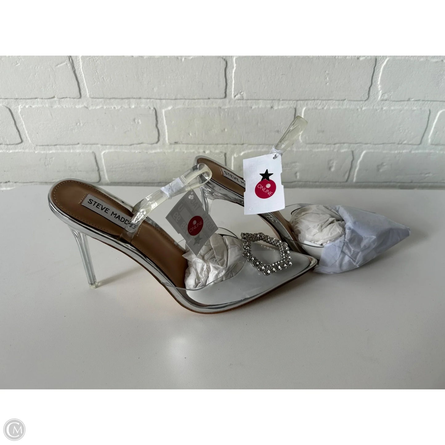 Shoes Heels Stiletto By Steve Madden In Silver, Size: 8.5