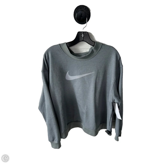 Sweatshirt Crewneck By Nike In Grey, Size: 1x