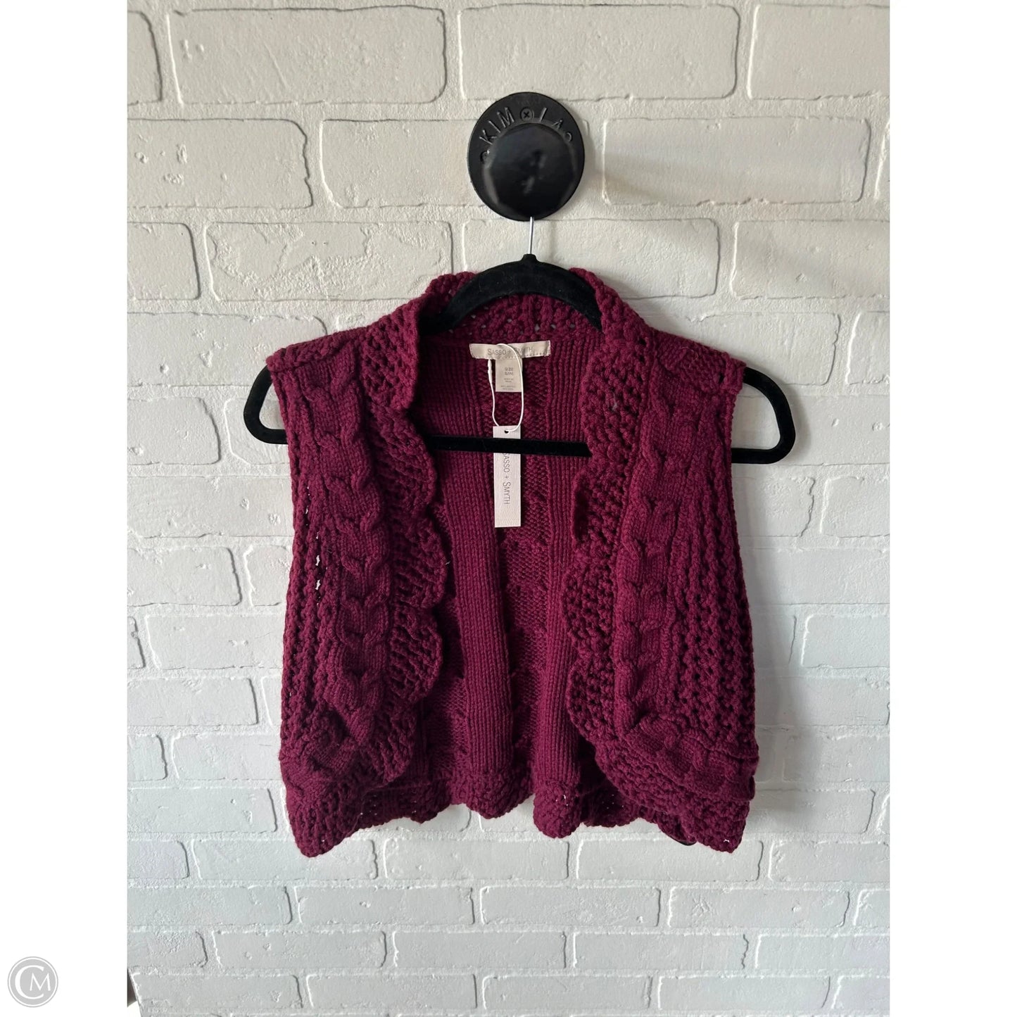 Vest Sweater By Cmb In Red, Size: S