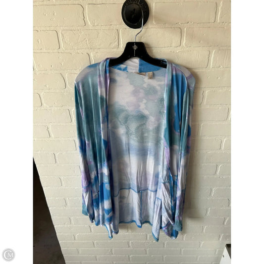 Cardigan By Logo In Blue & Purple, Size: L