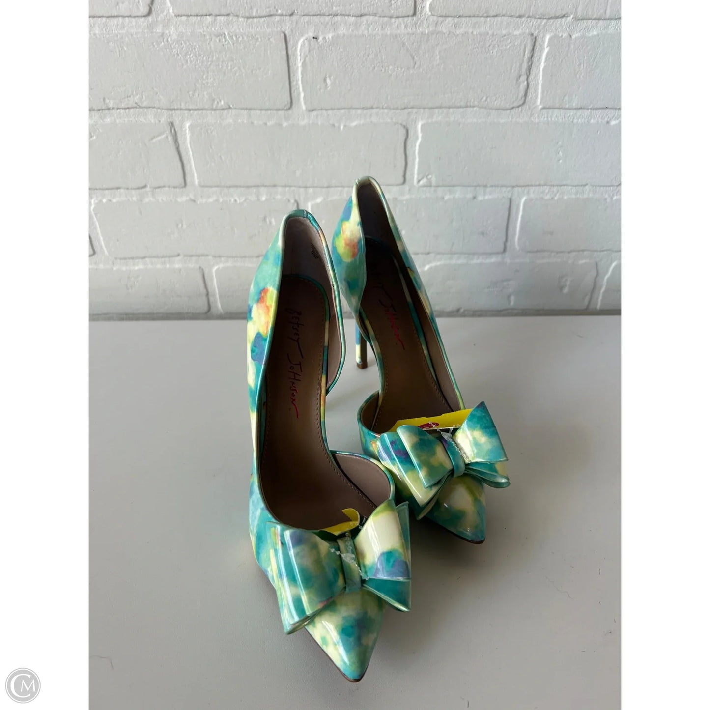 Shoes Heels Stiletto By Betsey Johnson In Blue & Yellow, Size: 6.5