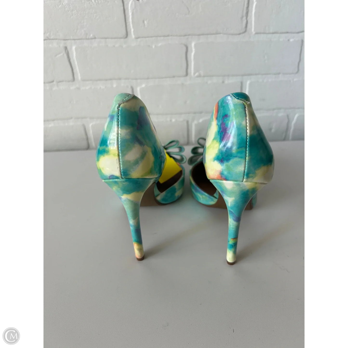 Shoes Heels Stiletto By Betsey Johnson In Blue & Yellow, Size: 6.5