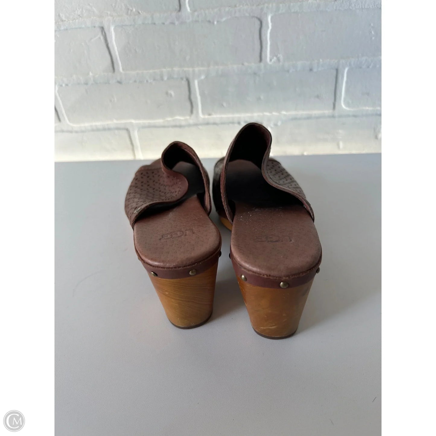 Sandals Heels Block By Ugg In Brown, Size: 7