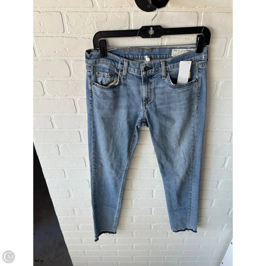 Jeans Skinny By Rag And Bone In Blue Denim, Size: 4