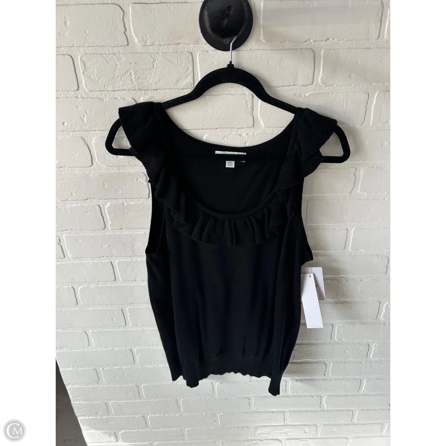 Vest Sweater By Merona In Black, Size: Xxl