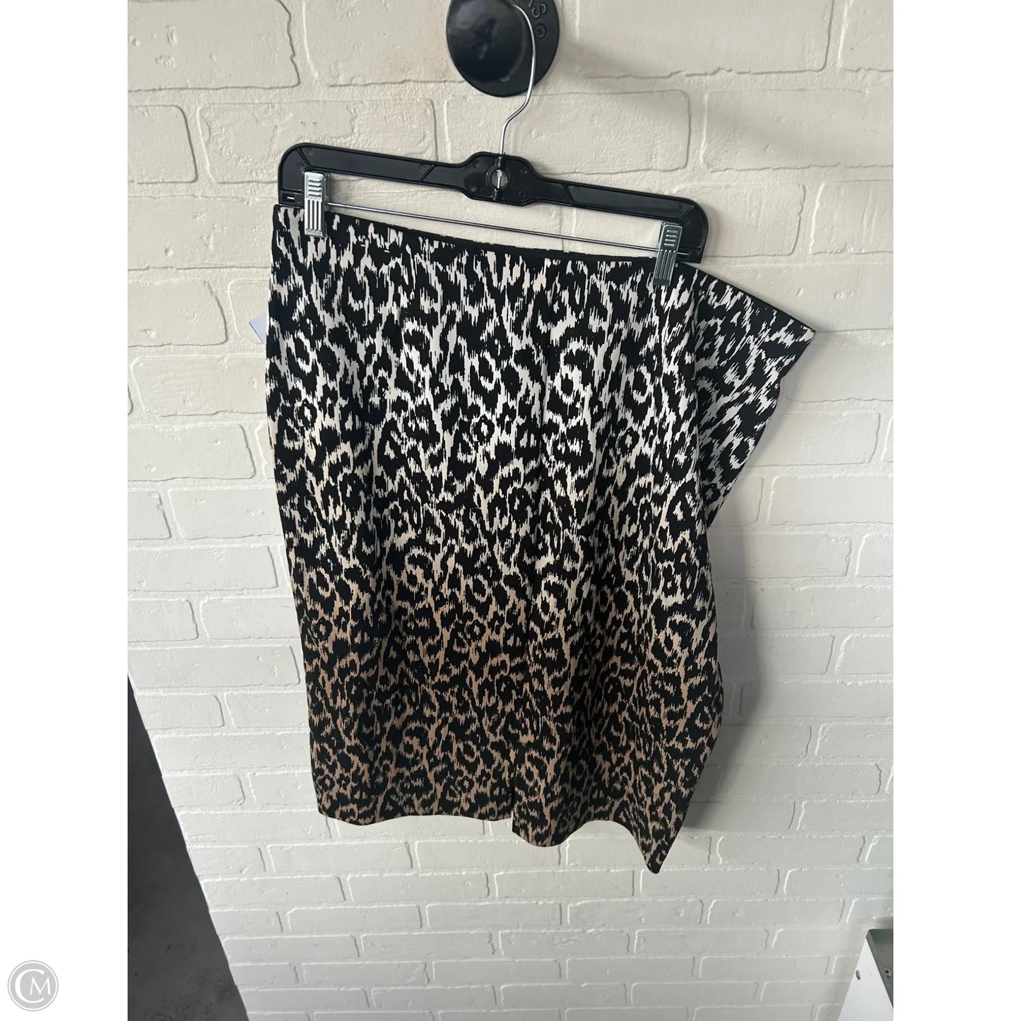 Skirt Midi By Alfani In Black & Brown, Size: 16