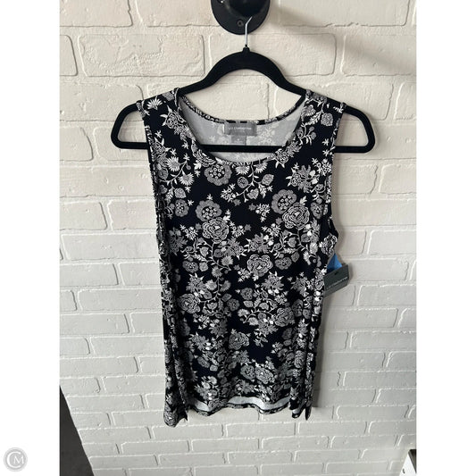 Top Sleeveless By Liz Claiborne In Black & White, Size: M