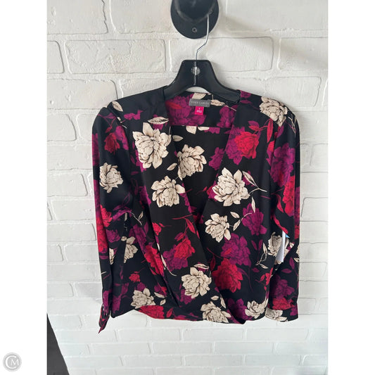 Top Long Sleeve By Vince Camuto In Black & Purple, Size: S