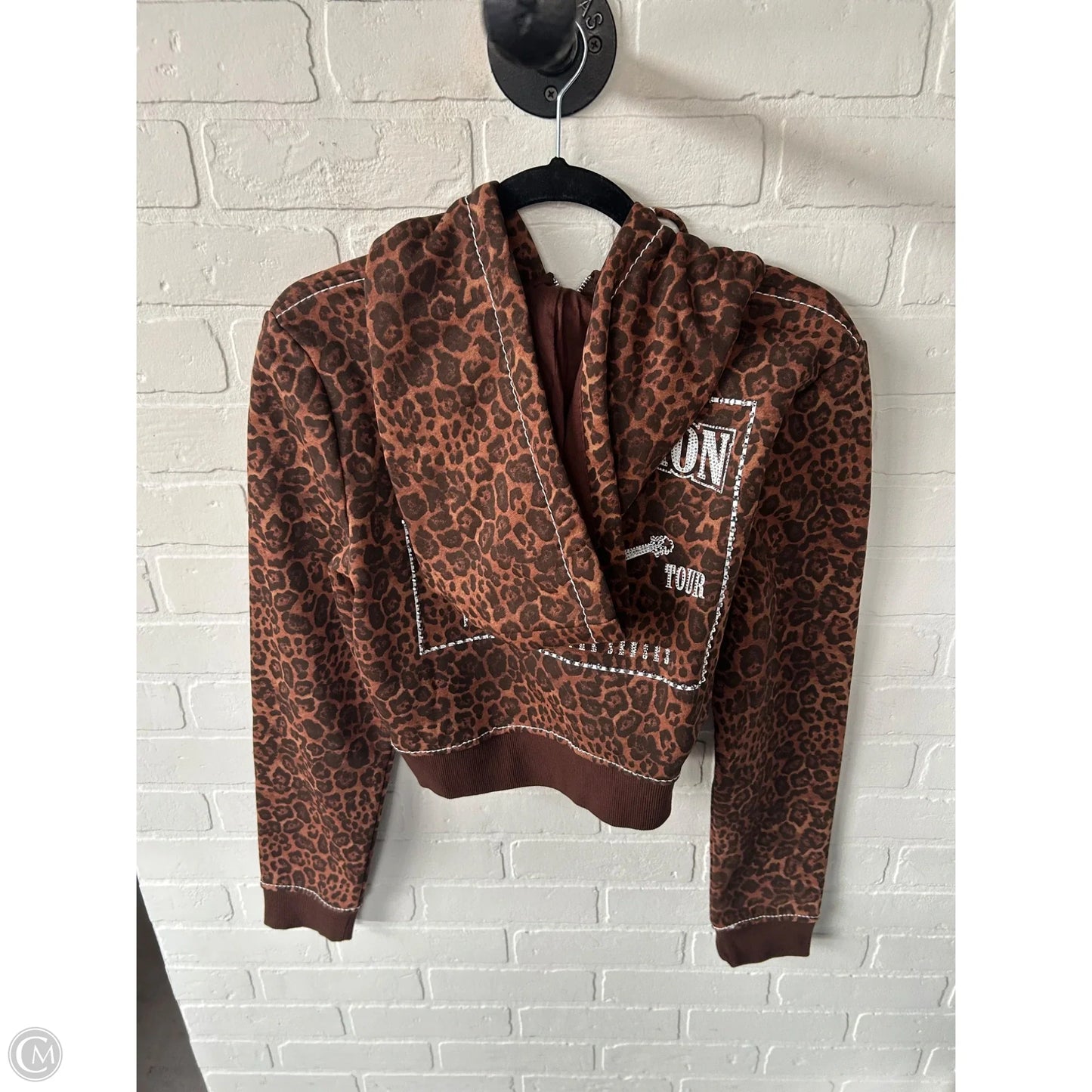 Sweatshirt Hoodie By True Religion In Leopard Print, Size: L