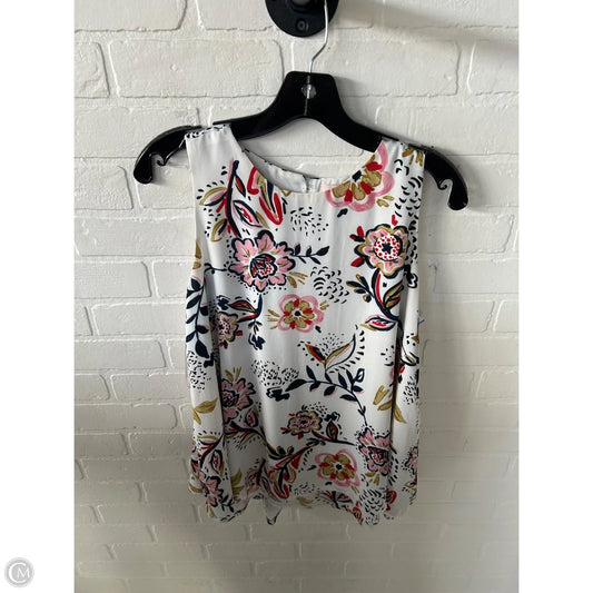 Blouse Sleeveless By Philosophy In Blue & White, Size: S