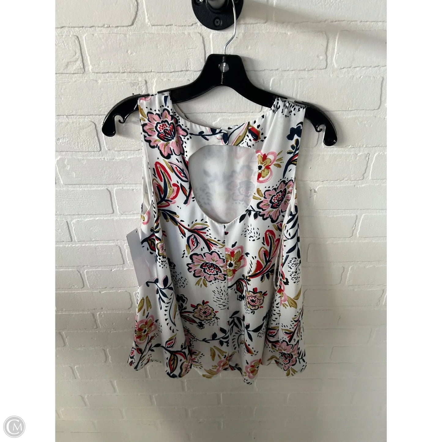 Blouse Sleeveless By Philosophy In Blue & White, Size: S