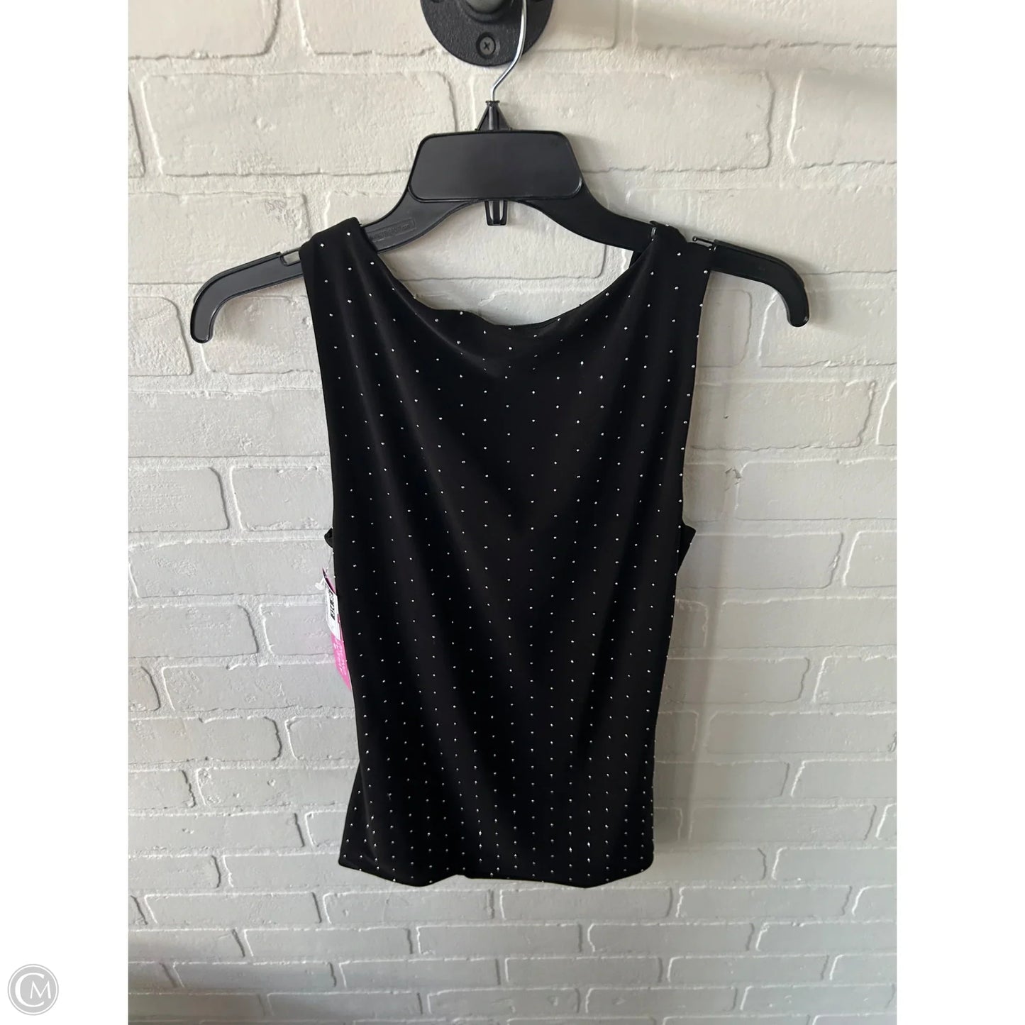 Blouse Sleeveless By White House Black Market In Black & Silver, Size: S